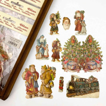 Mixed German Santas Loose Christmas Paper Scrap Pack